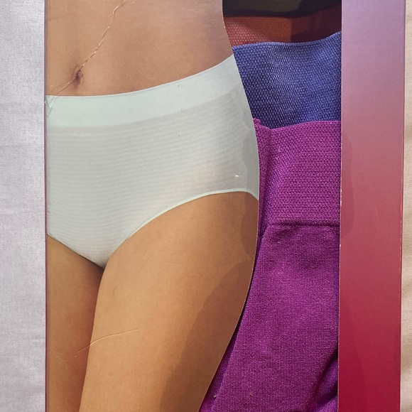 Carole Hochman Seamless Brief 5-Pack - White, Blue, Purple - Picture 3 of 7